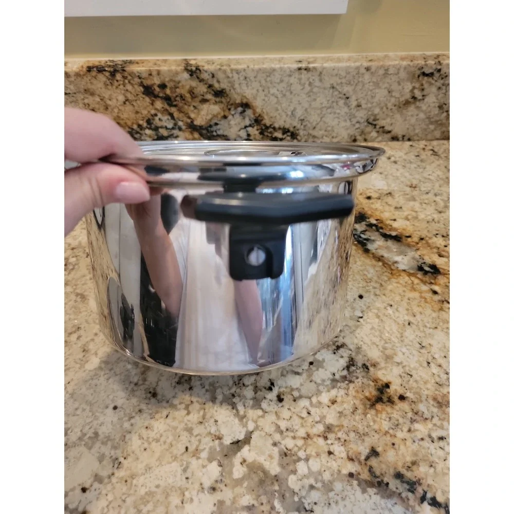 Royal Prestige Stock Pot W/Lid Steamer Bowl And Egg Poacher 7 Ply Titanium USA